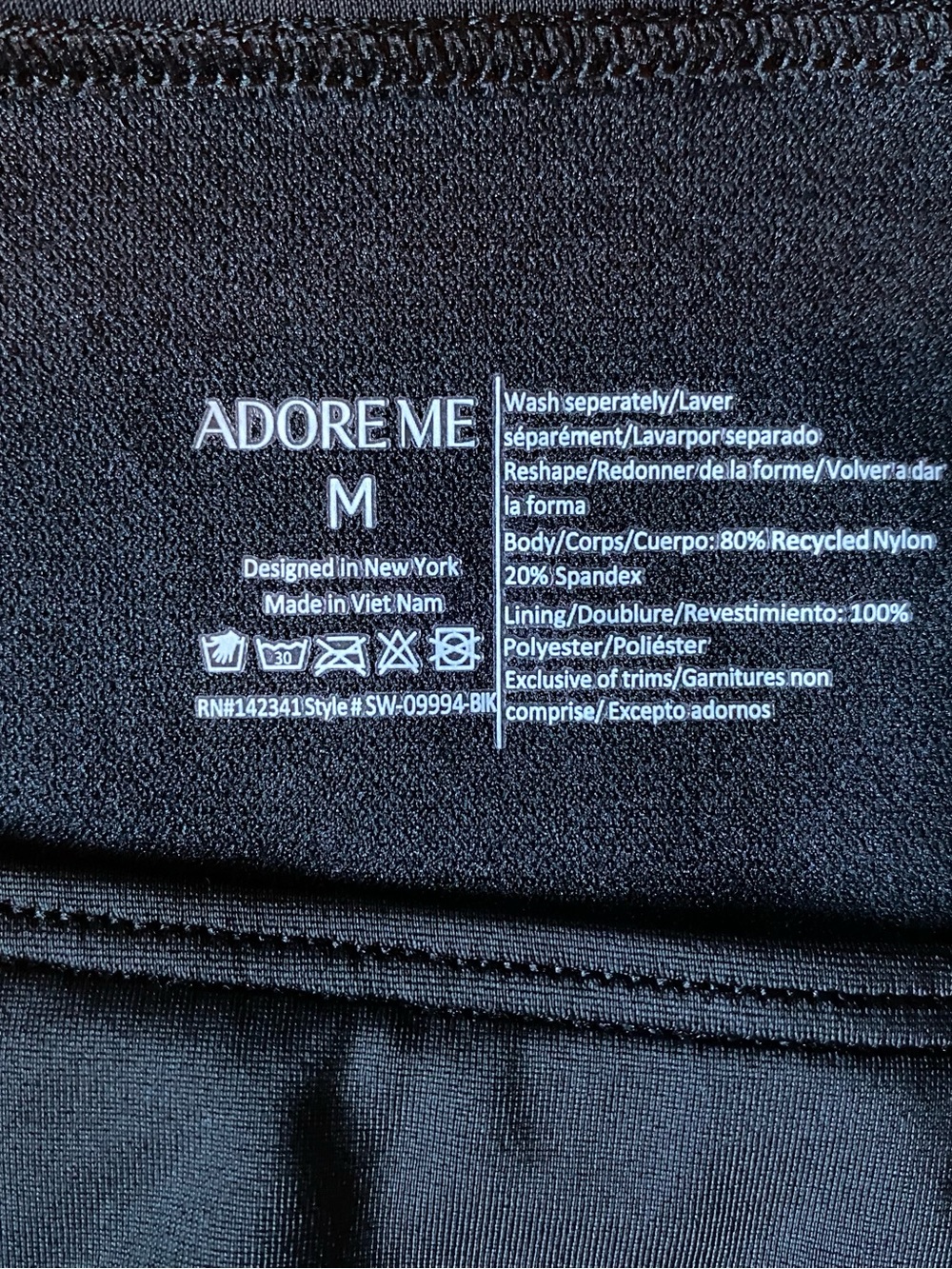 Adore Me | Black Bikini Set | Size M